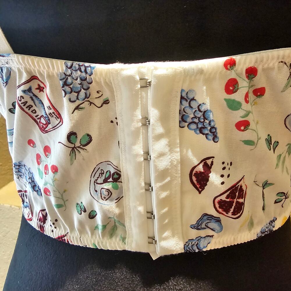 Closie NWT L Fruit Print Bustier Crop Top Cottagecore Coquette Summer Corset - Picture 13 of 13
